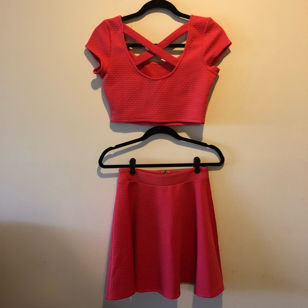 Trixxi Crop top and Skirt set